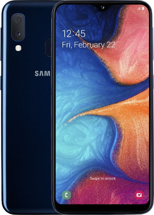 samsung galaxy a20e blue