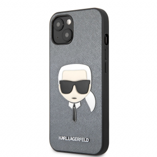KARL LAGERFELD SAFFIANO KARL HEAD KRYT PRO IPHONE 13 MINI SILVER