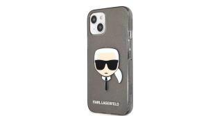 Karl Lagerfeld TPU Full Glitter Karl Head Kryt iPhone 13 mini Black