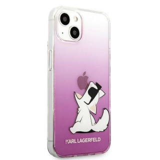 Karl Lagerfeld hard silikónové púzdro iPhone 13 Mini 5.4" pink Choupette Fun