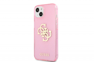 Guess TPU Big 4G Full Glitter Zadní Kryt pro iPhone 13 Pink