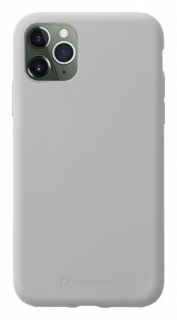 Ochranný silikónový kryt CellularLine SENSATION pre Apple iPhone 11 Pro, šedý