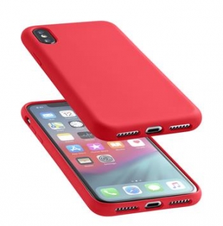 Ochranný silikónový kryt CellularLine SENSATION pre Apple iPhone XS Max, červený