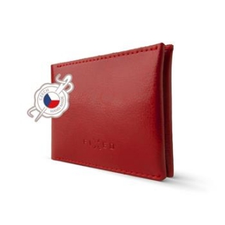 Kožená peňaženka Smile Wallet so smart trackerom, FIXED Smile červená